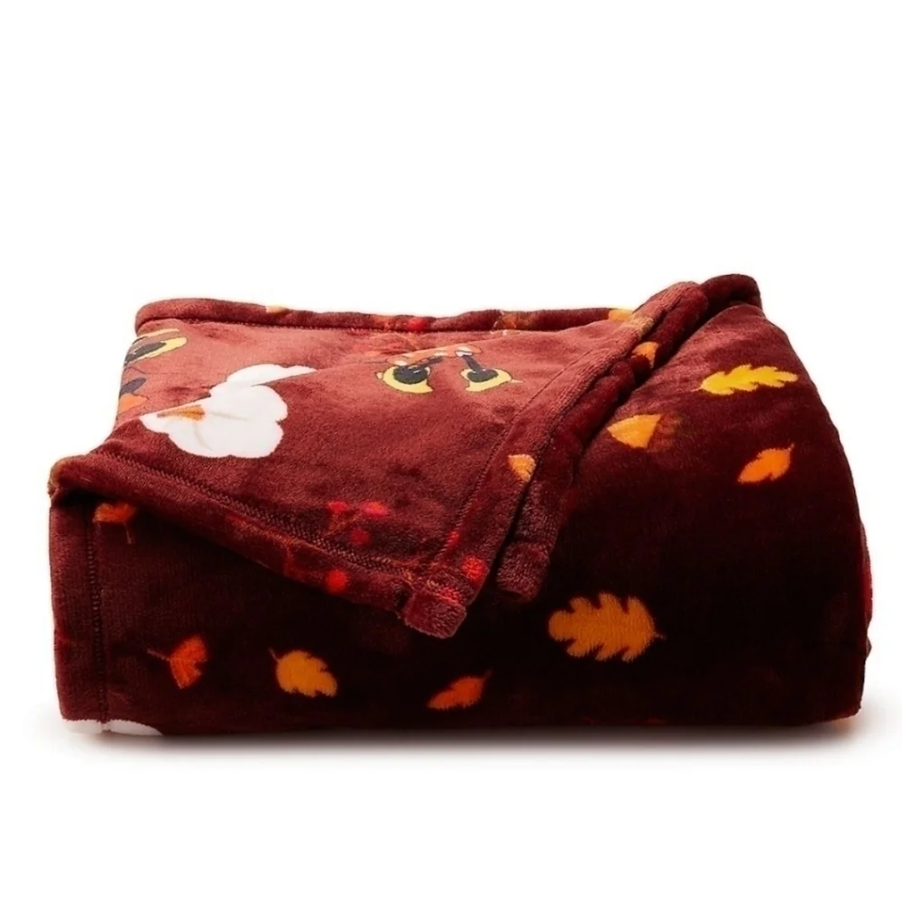 New! Disney Oversized Supersoft Mickey Minnie Mouse Printed Plush Throw Blanket